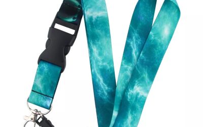 Lanyard Polyester Cruise Travel ID Ocean Turquoise