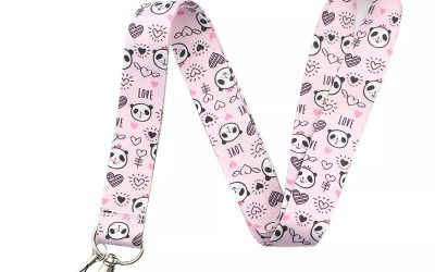 Lanyard Polyester Cruise Travel ID Panda Love